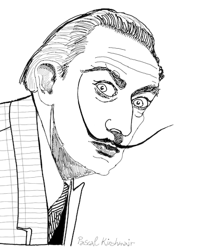 Salvador dali by pascal kirchmair famous people cartoon