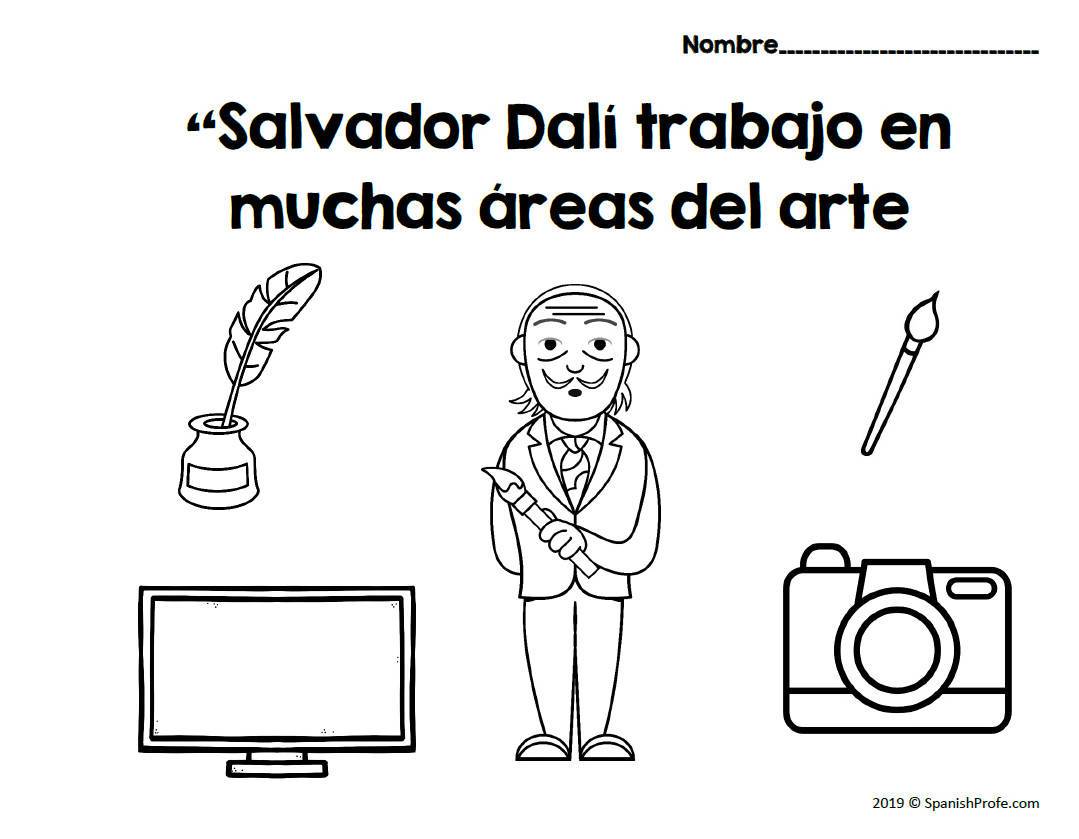 Salvador dalã in spanish actividades y escritura salvador dalã â bilingual marketplace