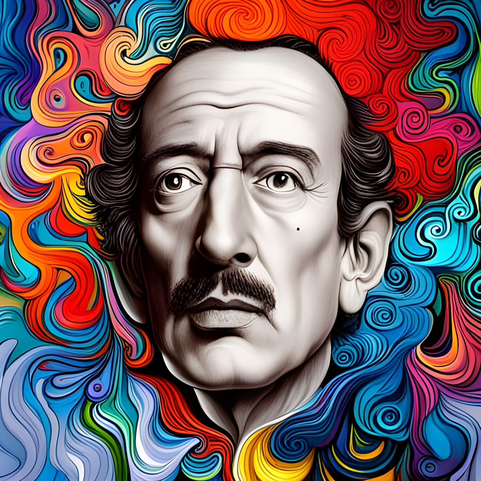 Salvador dali coloring page