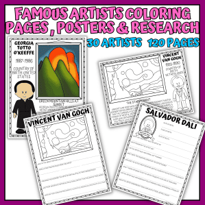 Famous artists coloring pages