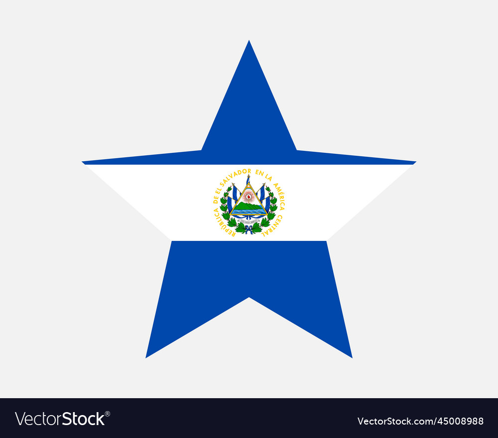 El salvador star flag royalty free vector image