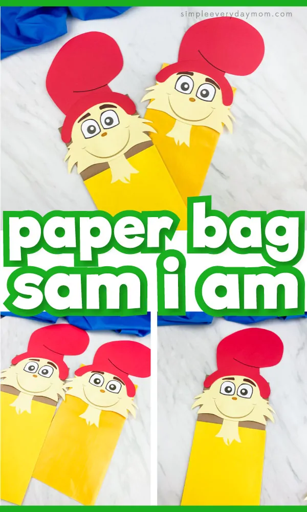 Sam i am printable puppet craft