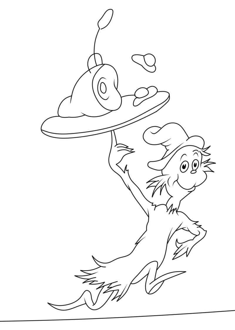 Green eggs and ham coloring pages