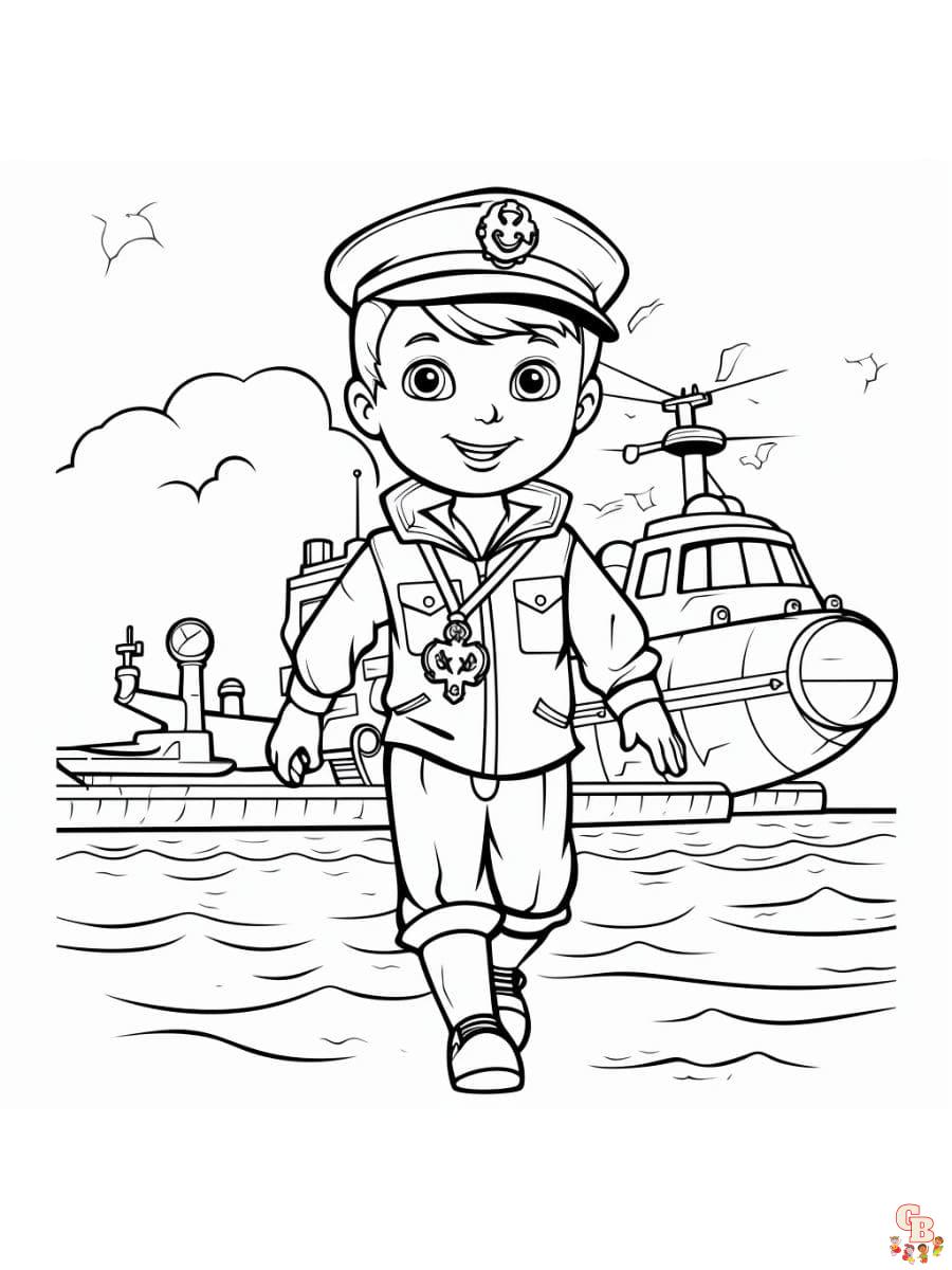Printable navy coloring pages free for kids and adults