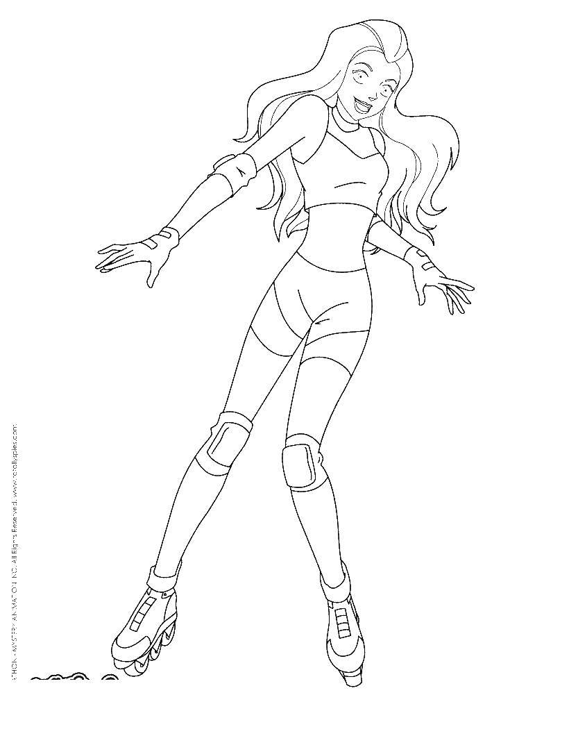 Online coloring pages coloring page samantha totally spies download print coloring page