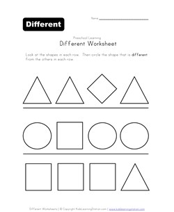 Same and different worksheets for kids all kids network