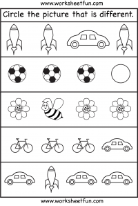 Same and different â one worksheet free printable worksheets â