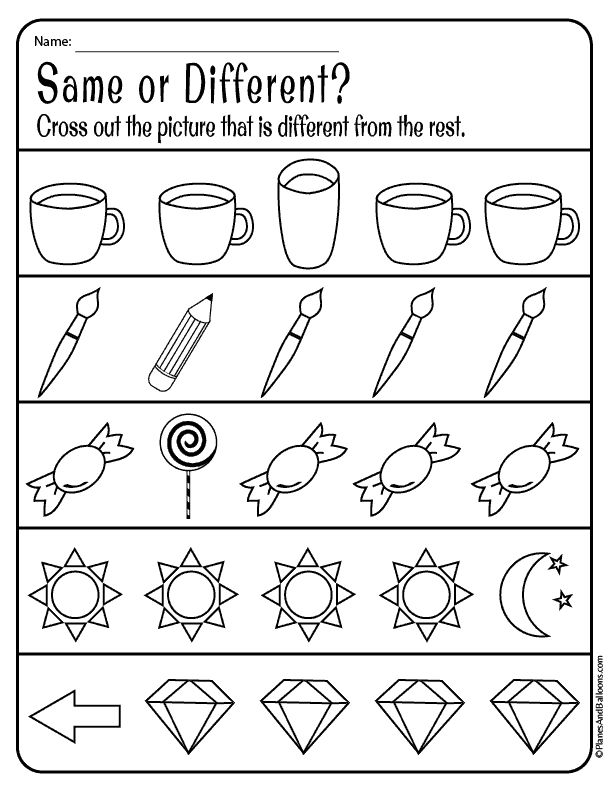 Same and different worksheets for preschool free download preschool worksheets free preschool worksheets free preschool