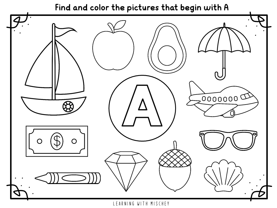 Alphabet beginning sound worksheets