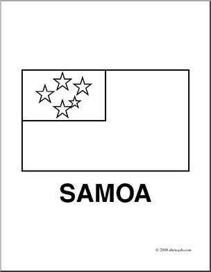 Clip art flags samoa coloring page i