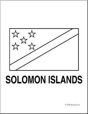 Clip art flags solomon islands coloring page i