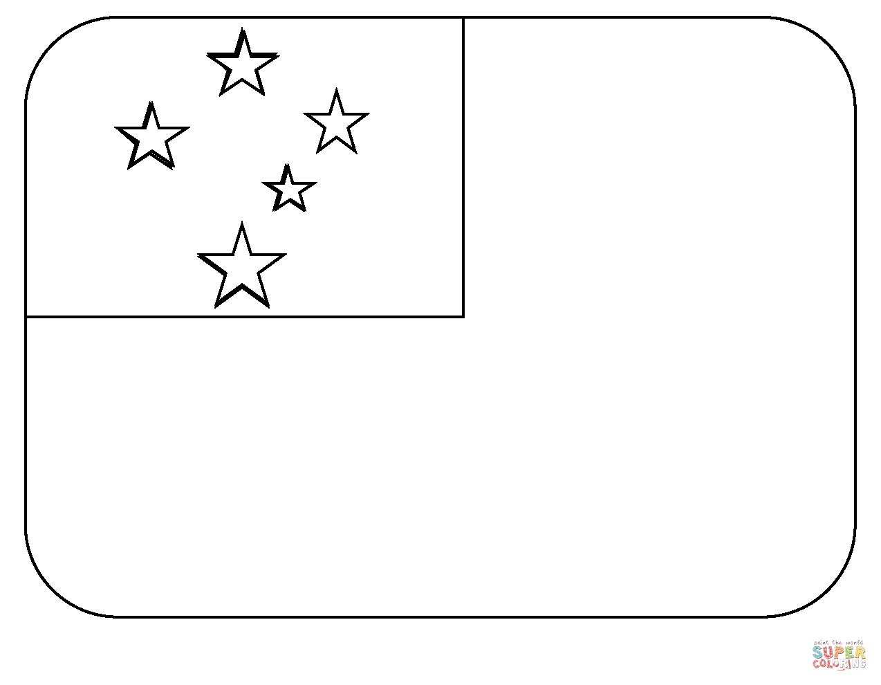 Flag of samoa emoji coloring page free printable coloring pages