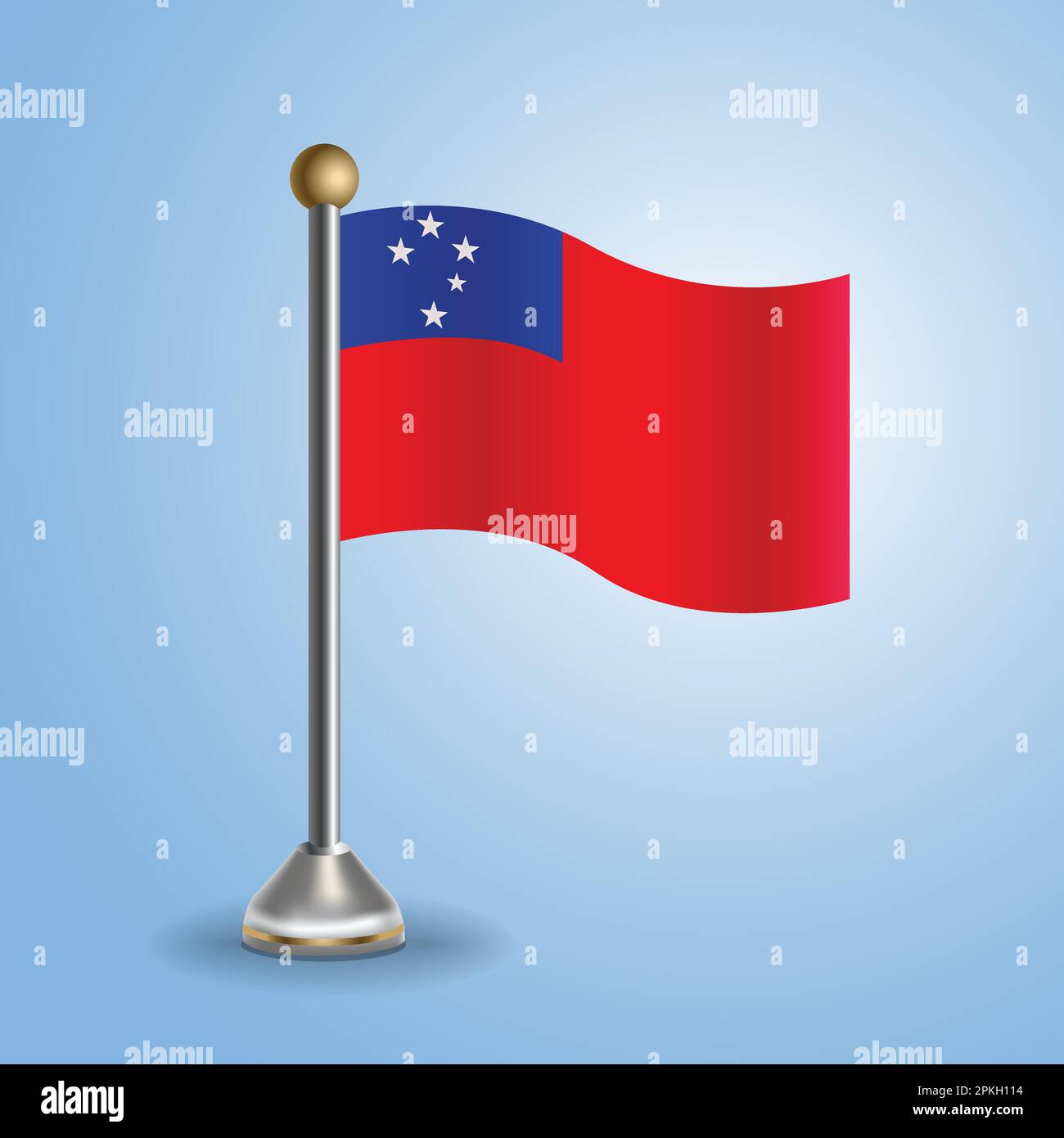 Flag samoa western samoa samoa stock vector images