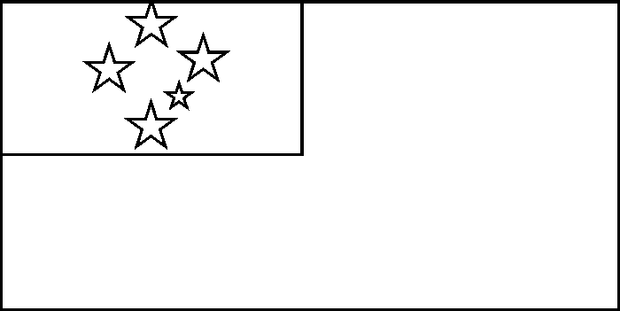 Western samoa flag coloring picture