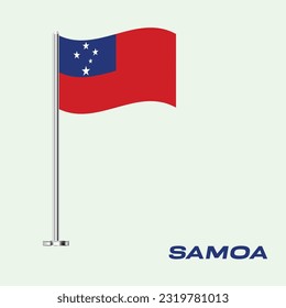 Flag samoa table flag samoa vector stock vector royalty free