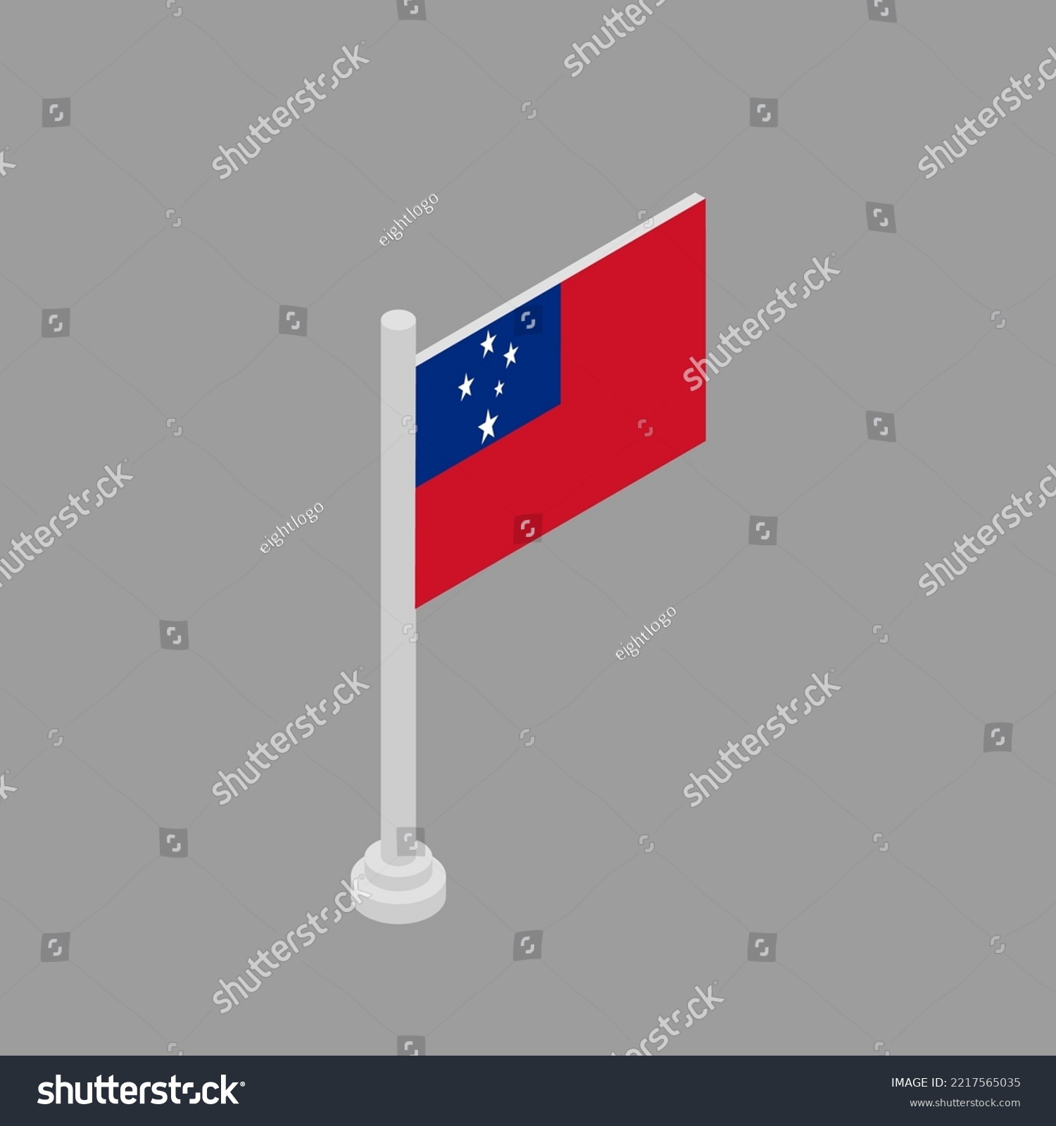 Illustration samoa flag template stock vector royalty free