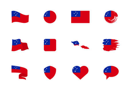 Vector flags of samoa collection of samoa flags vector icon royalty free svg cliparts vectors and stock illustration image