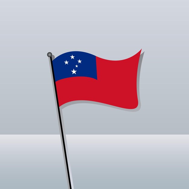 Premium vector illustration of samoa flag template