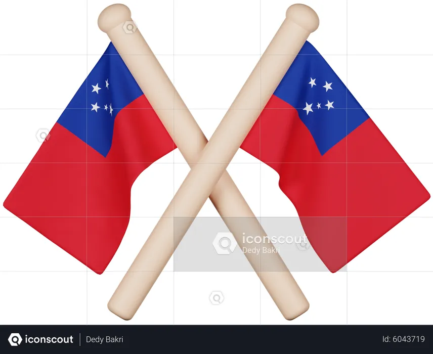 Samoa flag flag d icon download in png obj or blend format