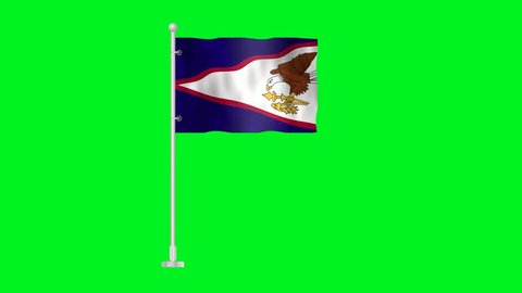 American samoa flag stock video footage