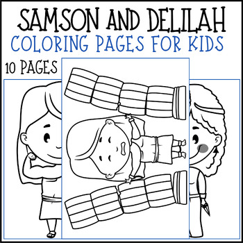 Samson and delilah coloring pages for kids morning work by mind games studio