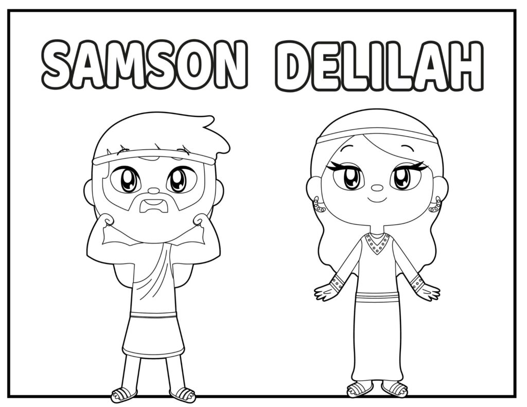 Free samson and delilah loring pages