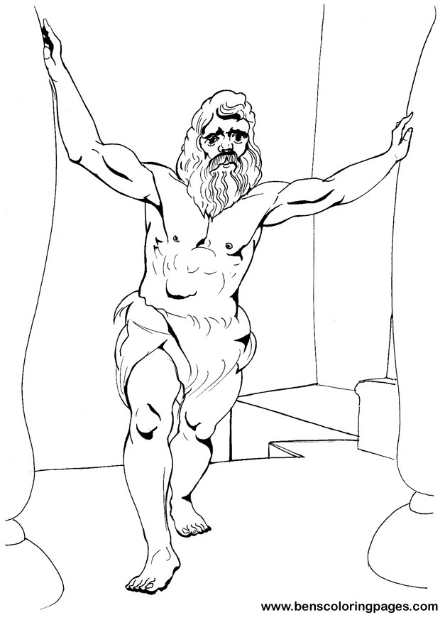 Bible samson coloring pages