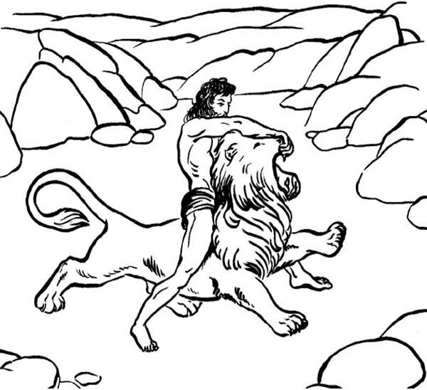 Samson and delilah coloring pages