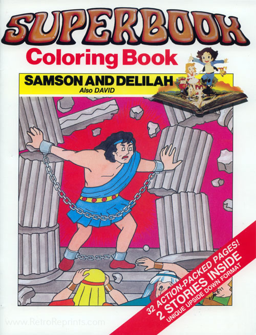 Superbook original samson and delilah david coloring books at retro reprints
