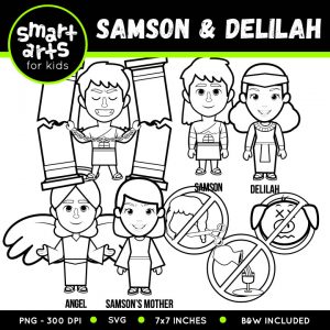 Samson and delilah clip art