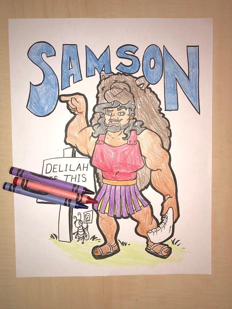 Samson coloring page