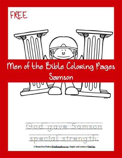 Free men of the bible coloring page