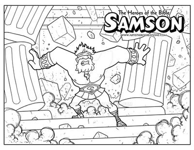 Samson coloring page by artistxero on