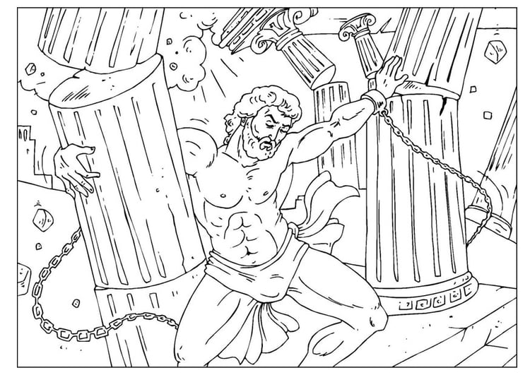 Coloring page samson