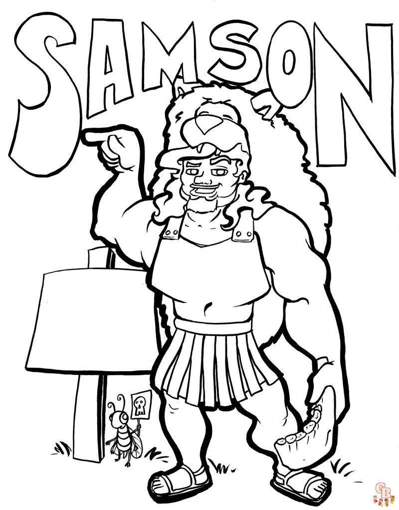 Printable samson coloring pages free for kids and adults