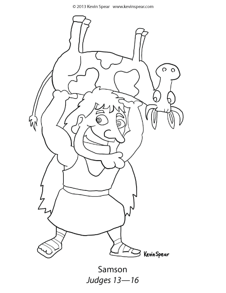 Samson coloring page