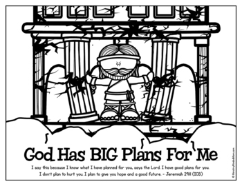 Samson bible coloring pages for kids â samson coloring pages with scripture