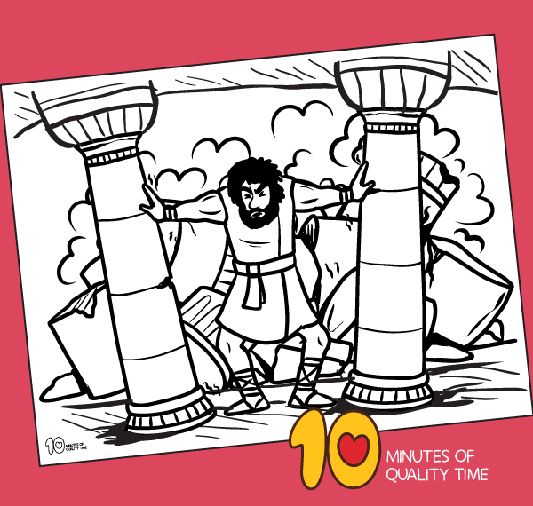 God gave samson strength coloring page â minutes of quality time