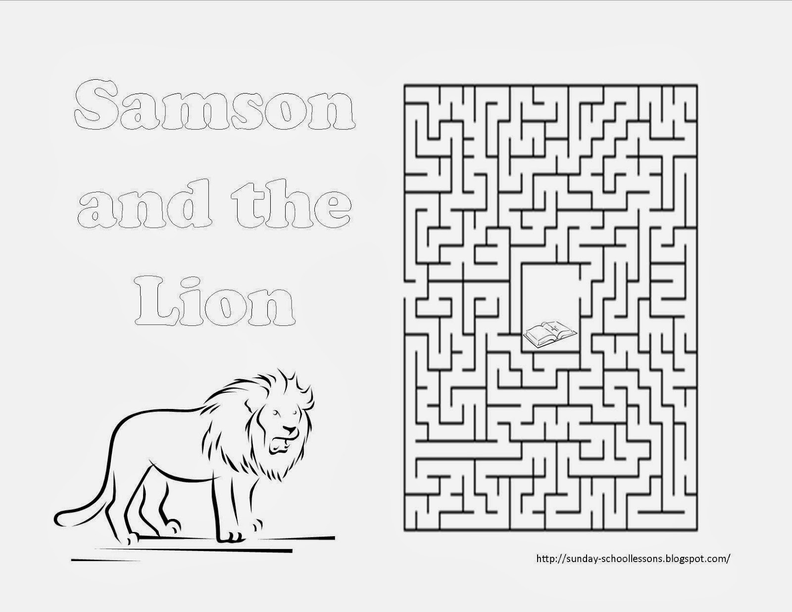 Samson and the lion maze