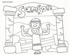 Samson coloring pages