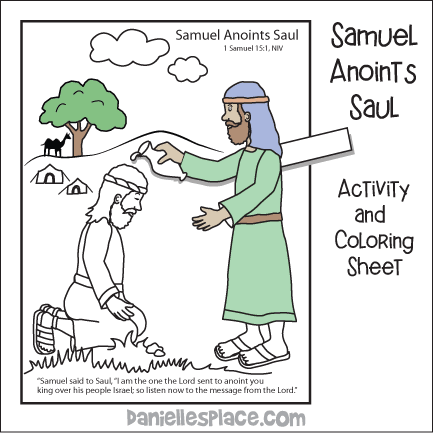 Samuel anoints saul bible crafts and activities