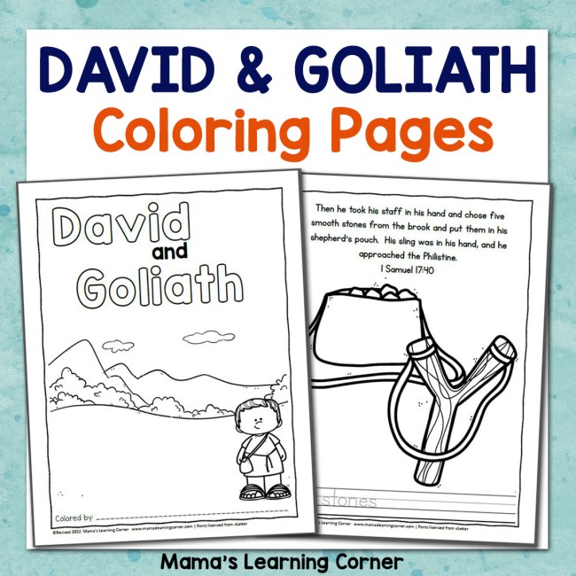 David and goliath coloring pages