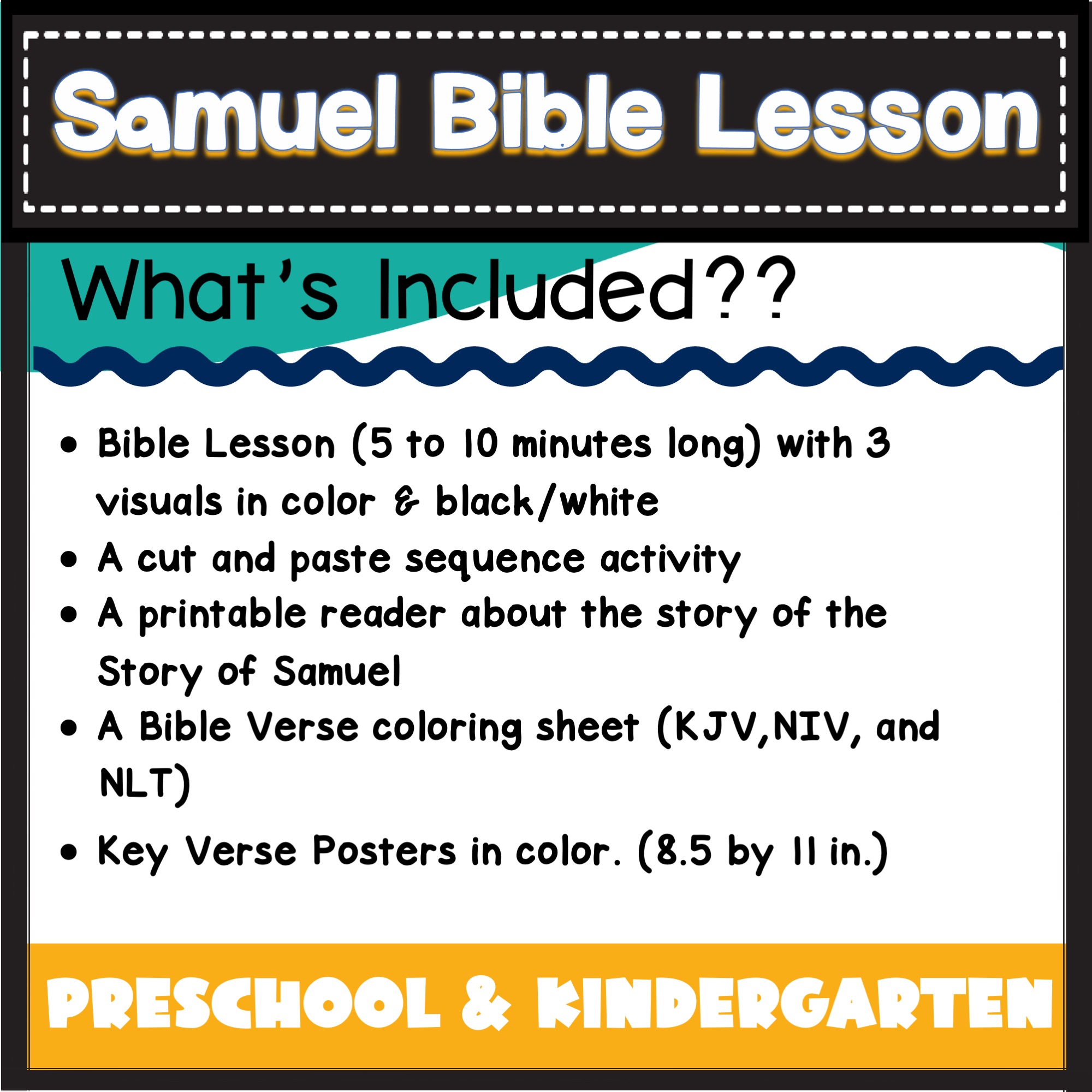 Samuel bible lesson and activities for kids made by teachers