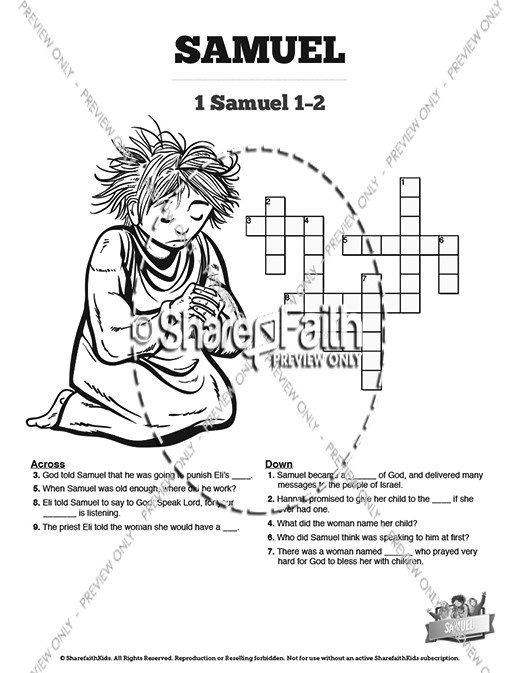 Samuel bible story bible word search puzzles clover media