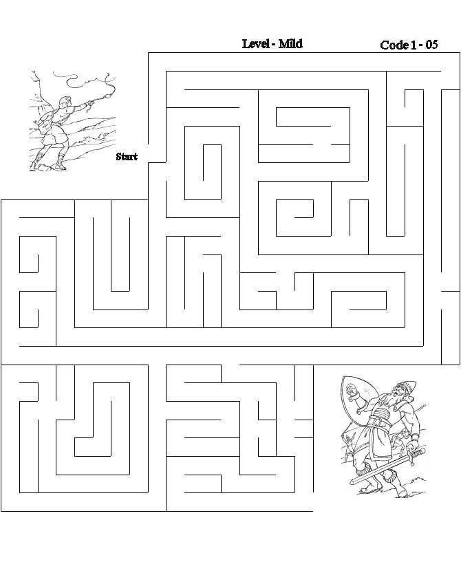 Bible maze activity sheet