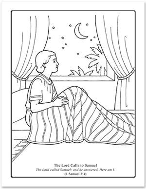 Coloring page of samuel and eli