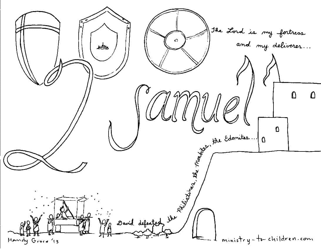 Book of samuel bible coloring page