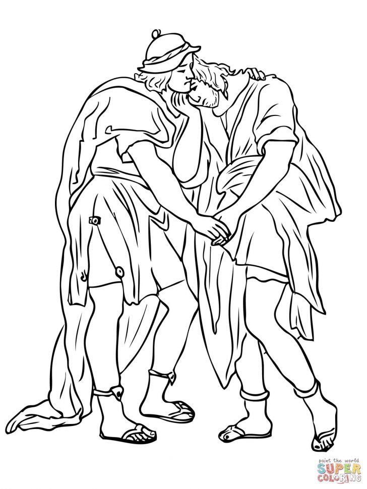 David and jonathan coloring page david and jonathan coloring page pictures free coloring pages