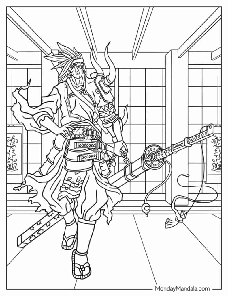 Ninja coloring pages free pdf printables