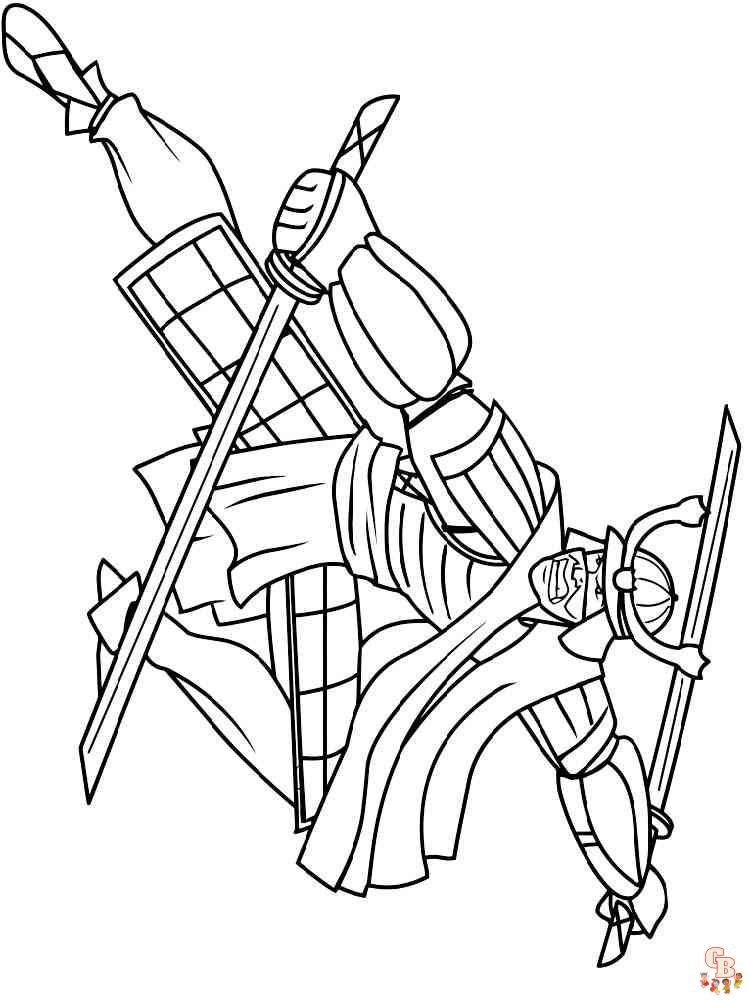 Samurai coloring pages